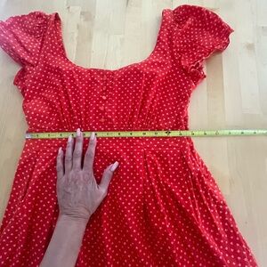 Jack by BB Dakota Red and White Patterned Dress